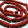 Natural Real - CORAL - 17 inches Full Strand Smooth Polished Tube Shape Gorgeous Red Colour Natural huge size 5 - 8 mm Long
